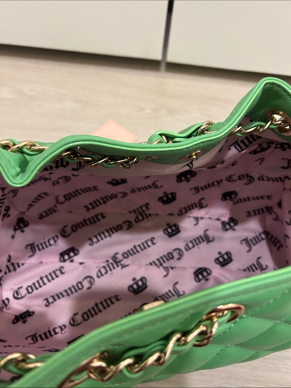 Juicy Couture Exclusive "Fashion Icon" Bucket Bag in Retro Green - Picture 13 of 13
